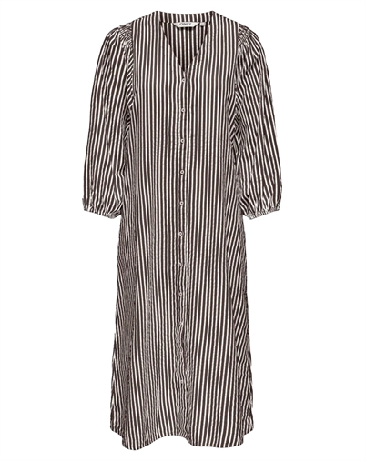 Only - ONLRolly Midi Stripe Kleid - Chocolate Martini
